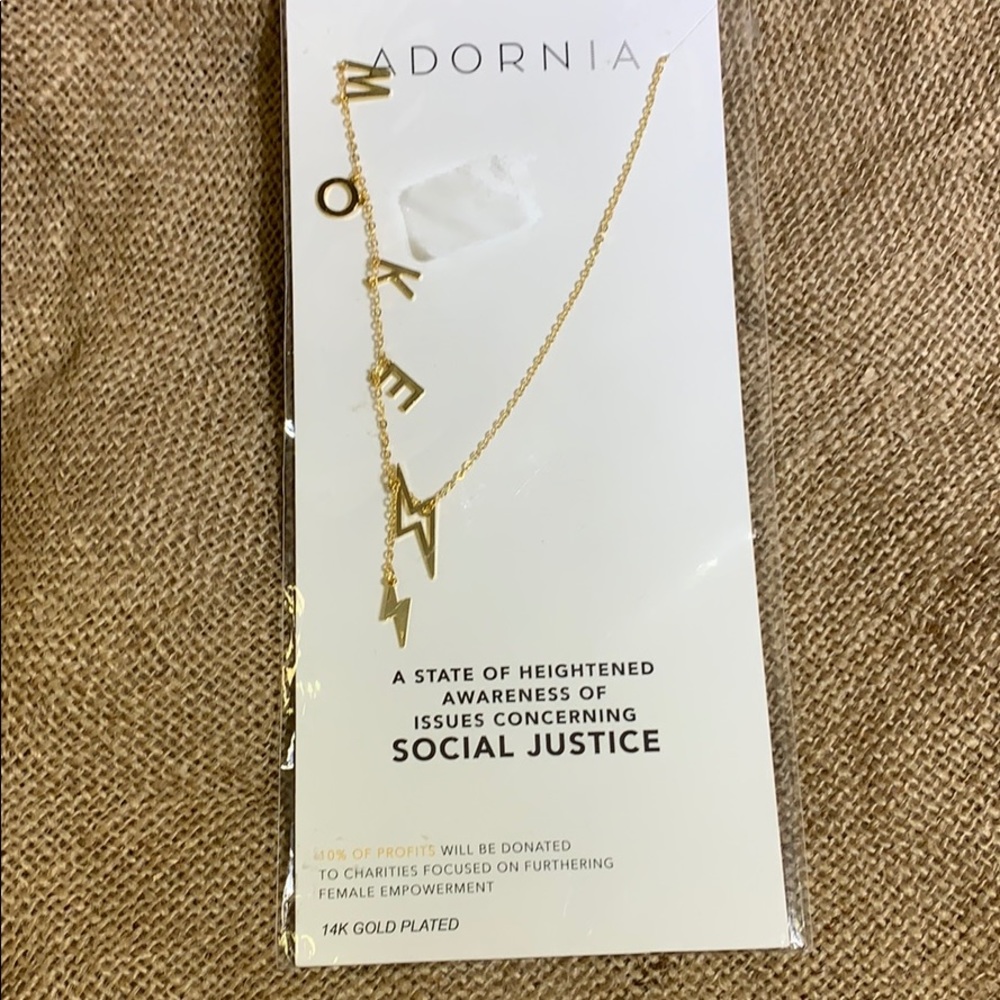 Adornia gold necklace. WOKE